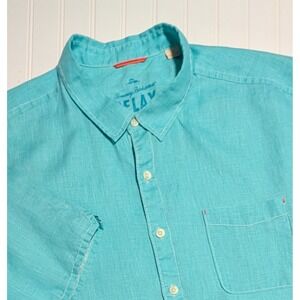NWOT Tommy Bahama Mens 3XT Linen Short Sleeve Button Up Relax Shirt BEAUTIFUL!